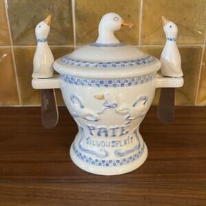 Vintage Howard Kaplan Paté Silvousplait French Country Condiment Serving Set